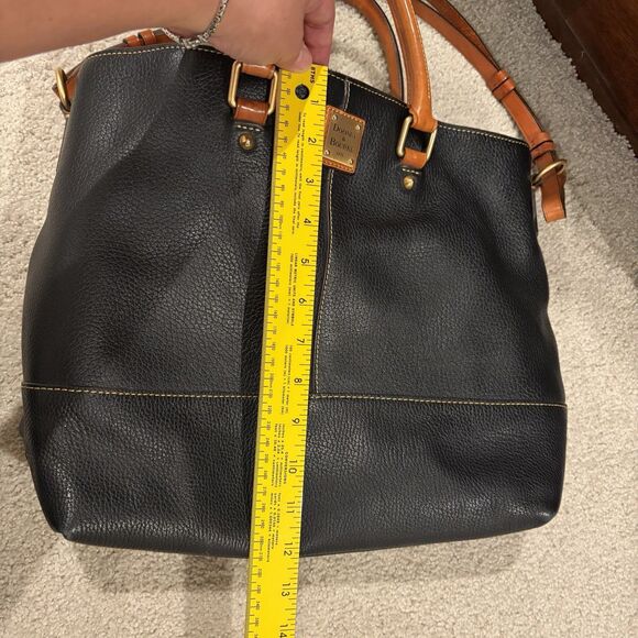 Dooney & Bourke Chelsea Shopper Black Pebbled Leather Large Tote Handbag Purse - Picture 4 of 13